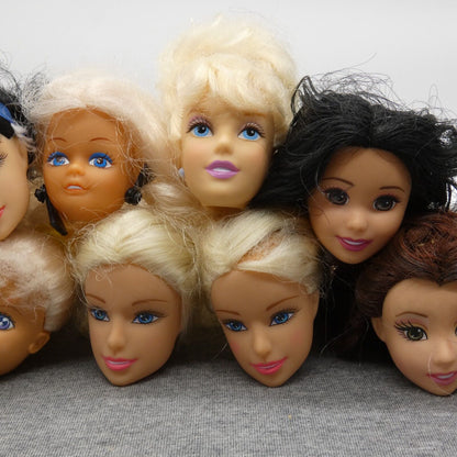 Barbie Size Doll Lot of 11 Heads Snow White Cinderella Belle Marie Osmond Clones