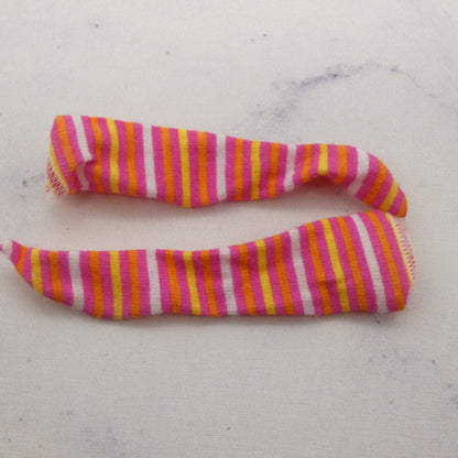 Barbie Doll Size Socks Multicolor Striped Below The Knee High Stockings