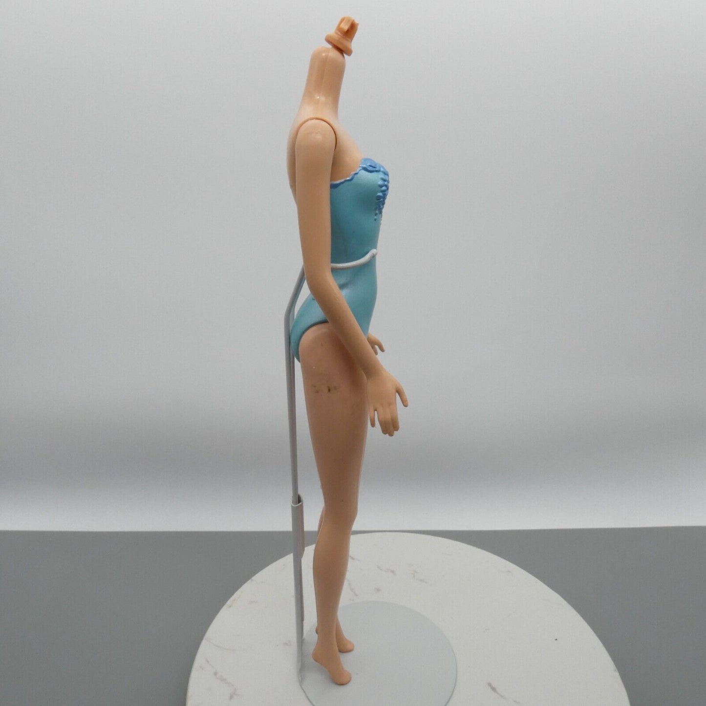 Barbie Doll Fashion Fever Body Turquoise Molded Bodysuit Straight Arms 2005