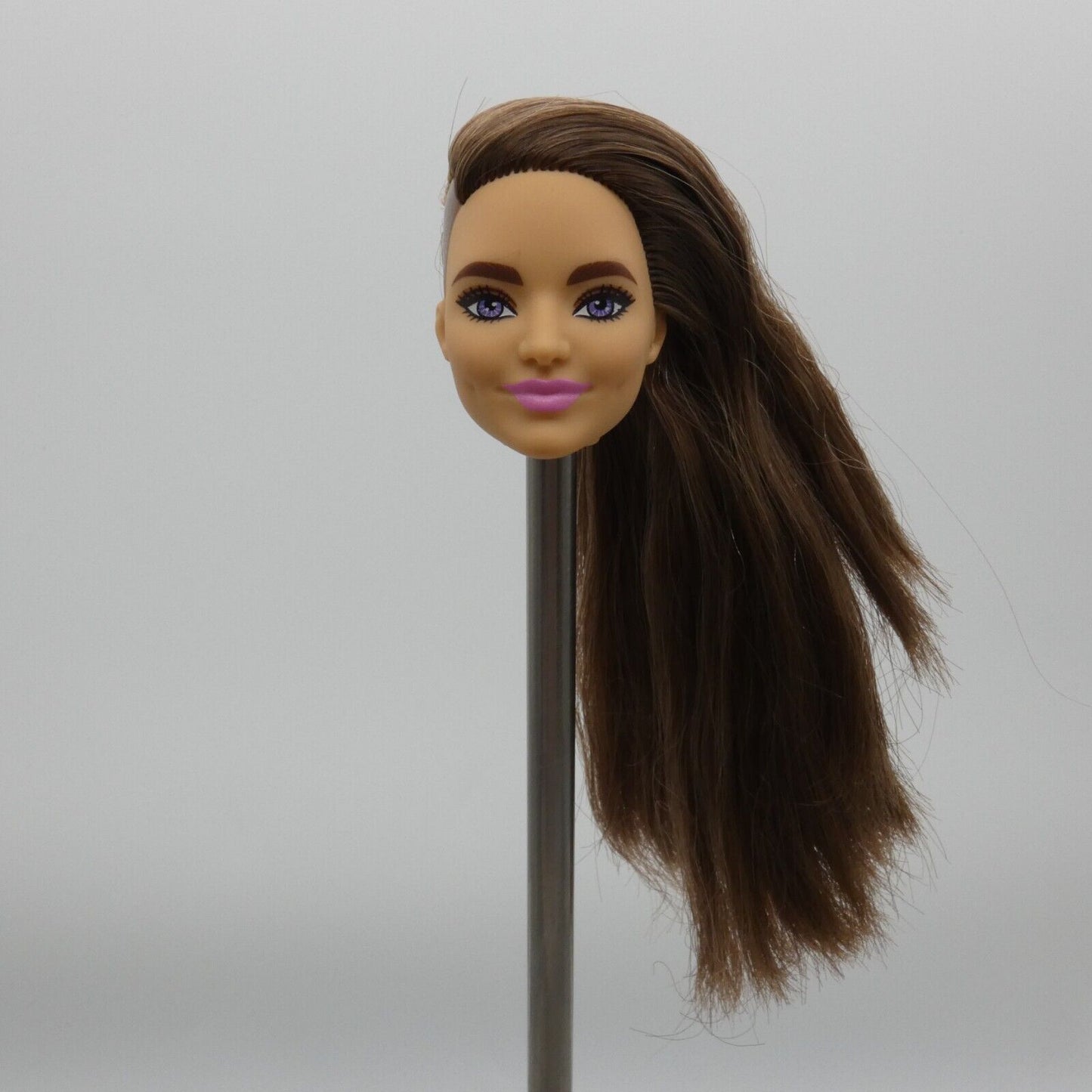 Barbie Extra 9 Doll Head Only Violet Face Brown Hair Side Shave GYJ28 2021