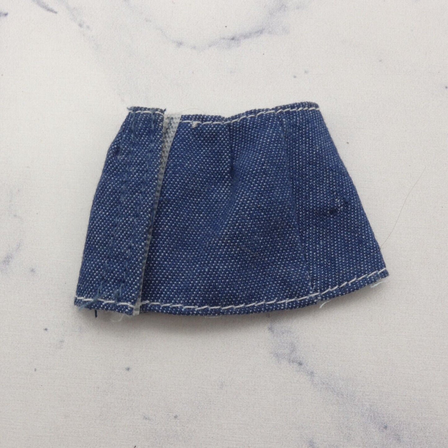 Barbie Doll Size Skirt Blue Jean Denim Like Clone