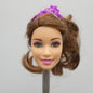 Barbie Princess Power Corinne Doll Head Summer Face Brown Hair Purple Tiara 2015