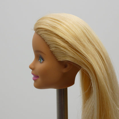 Barbie Beach Doll Head Only Millie Face Blonde Hair Green Eyes Light Skin Mattel