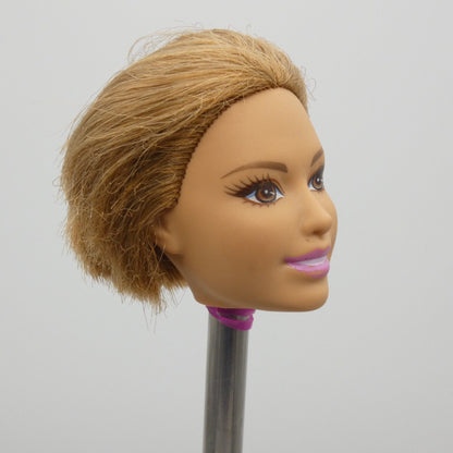 Barbie Water Play Beach Doll Head Summer Face Medium Light Skin 2016 DGT81