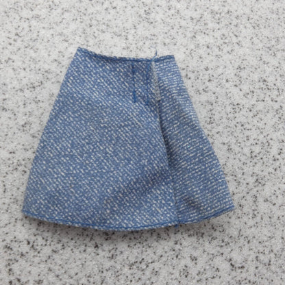 Barbie Doll Size Skirt Blue Denim Like A-line Fits Fashionistas