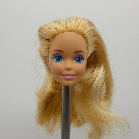 Barbie Doll Head Only 80s SuperStar Medium Light Complexion Blonde Hair Malaysia