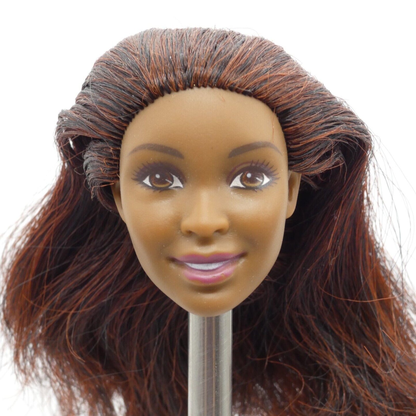 Barbie Fashionistas 45 Doll Head Desiree Nikki Face Brown Red Hair 2016 DTF08