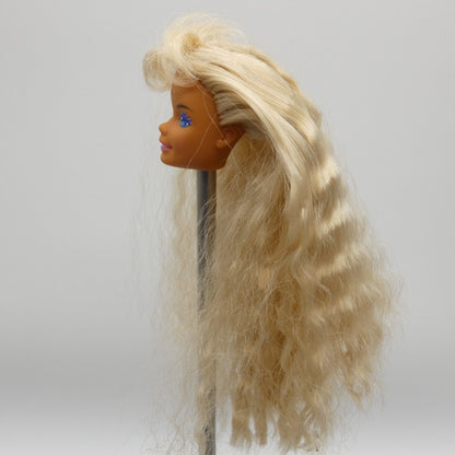 Barbie Beach Blast Doll Head SuperStar Face Bangs Crimped Hair 1988 Mattel 3237