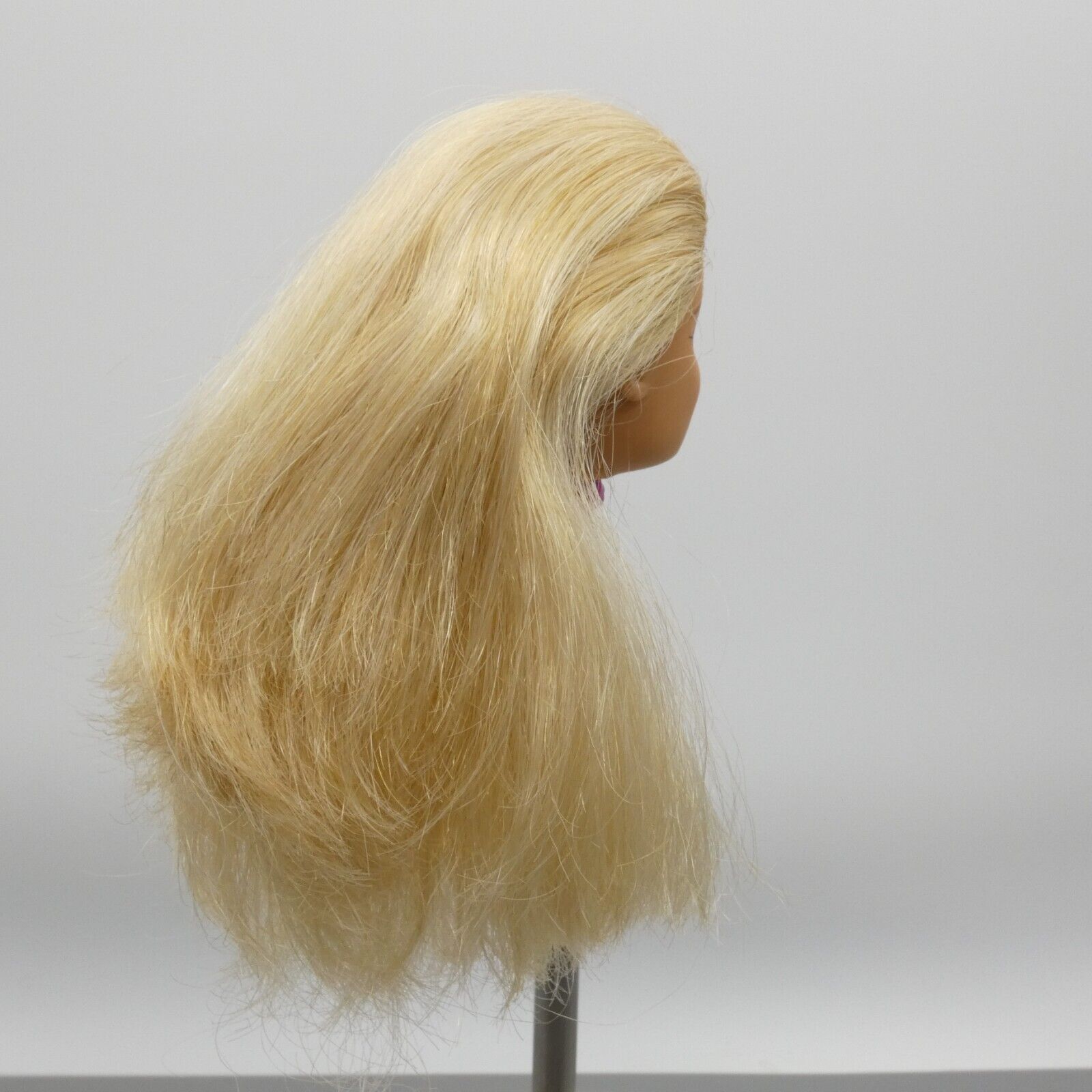 Barbie Doll Head Only Generation Girl CEO Face Blonde Pink Hair Extension Clip