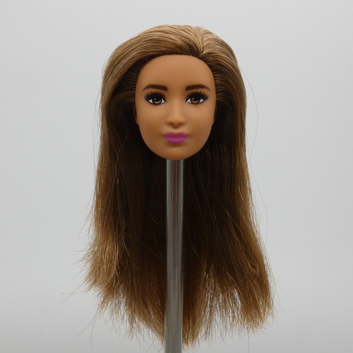 Barbie Beach Doll Head Only Goddess Angel Head Golden Brown Hair Gold Eyes FDJ98