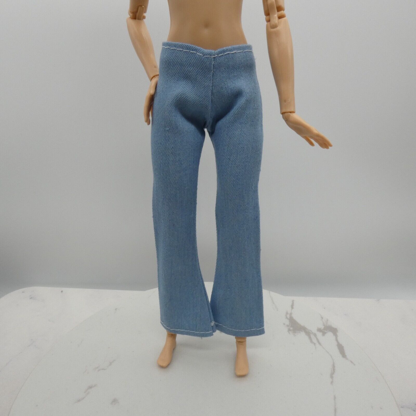 Barbie Doll Size Jeans Light Wash Blue Pants Flare Ankle Crop Fit Made To Move