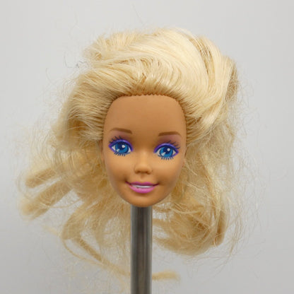 Barbie Ice Capades Doll Head Superstar Face Wavy Blonde Hair 1990 Mattel 9847