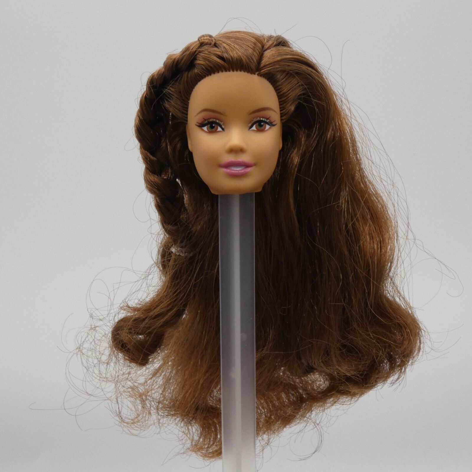 Barbie Birthday Wishes Doll Head Aphrodite Face Brown Hair 2015 Mattel CJY58