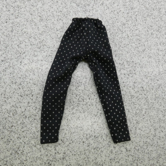 Barbie Doll Size Pants Leggings Black White Polka Dots Elastic Waist Fashionista