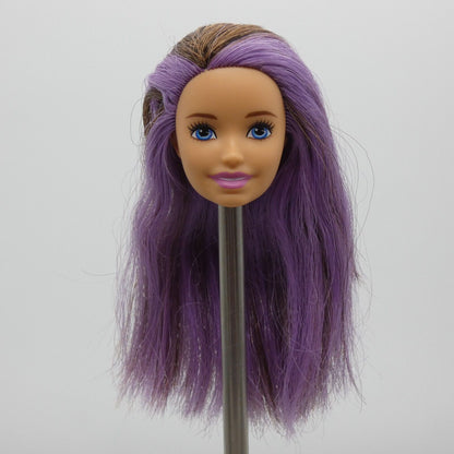 Barbie Skipper Babysitter Doll Head Brown Purple Hair Bathtime FXH05 2019