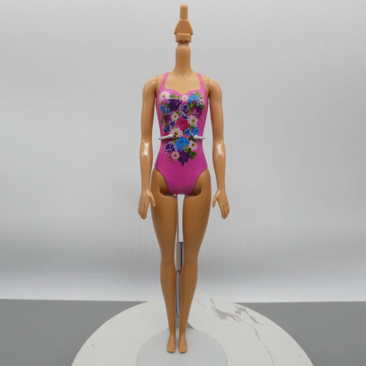 Barbie Water Play Doll Body Medium Light Skin Pink Molded Swimsuit 2017 DWK00 2b