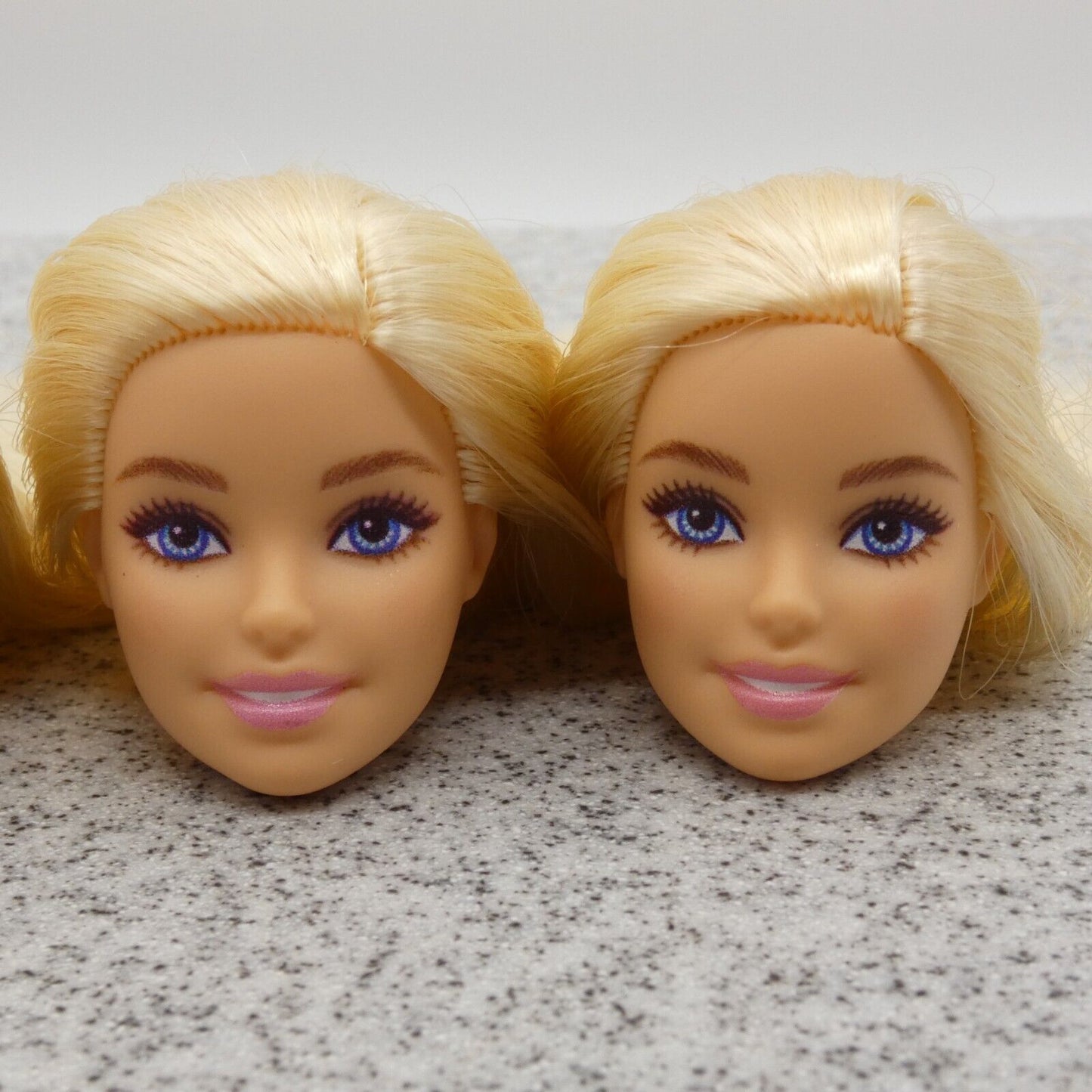 Barbie Fashionistas 193 Doll Head Lot of 3 Millie Face Blonde Medium Light HJT13