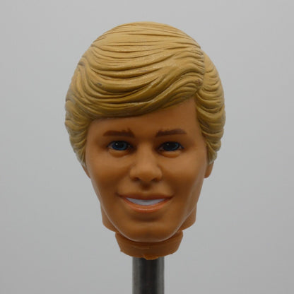 Barbie Tropical Ken Doll Head Only 1986 Blonde Molded Hair Malaysia Mattel 1020