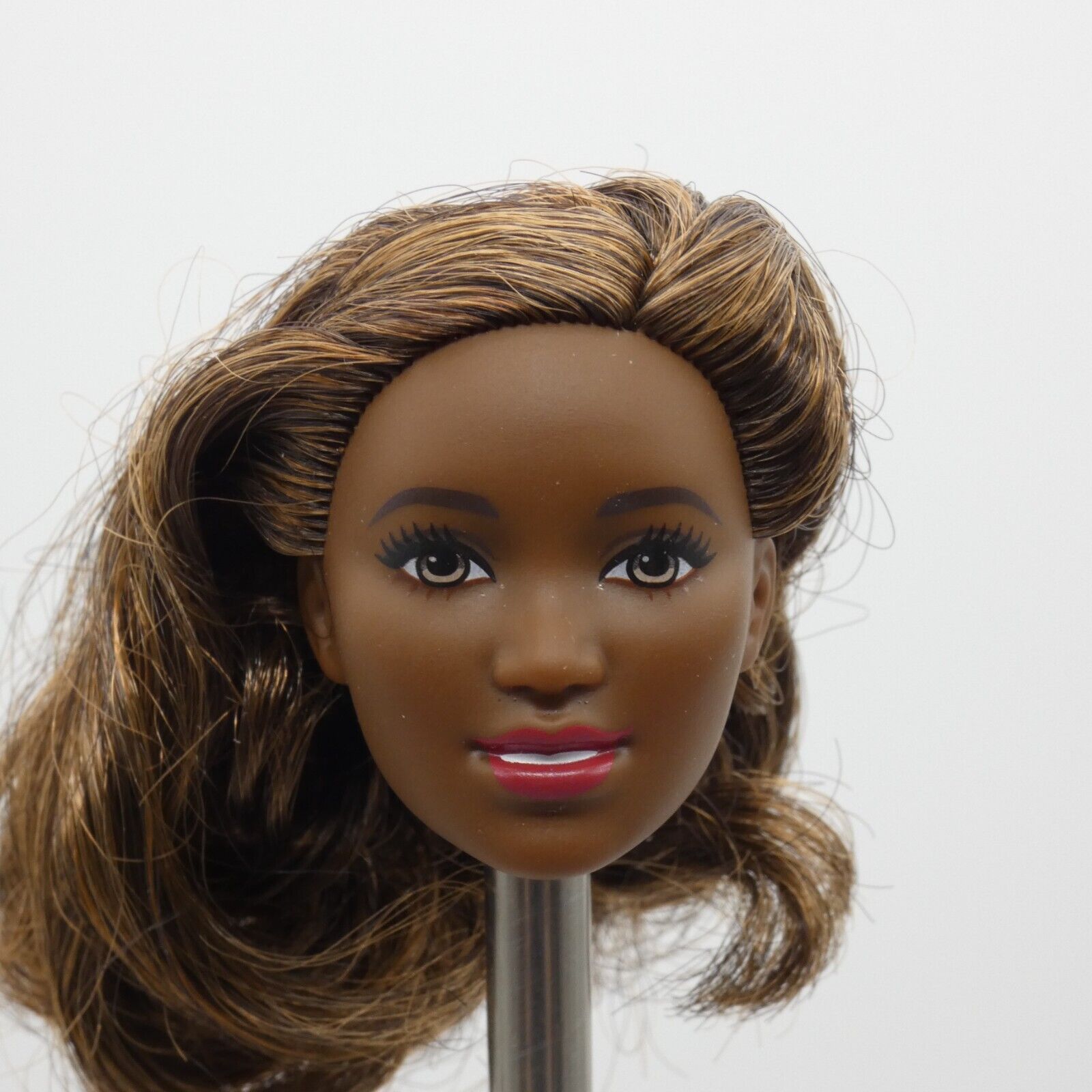 Barbie Fashionistas 39 Doll Head AA Crystal Face Dark Skin FNJ39 Mattel 2016