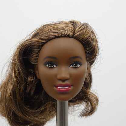 Barbie Fashionistas 39 Doll Head AA Crystal Face Dark Skin FNJ39 Mattel 2016