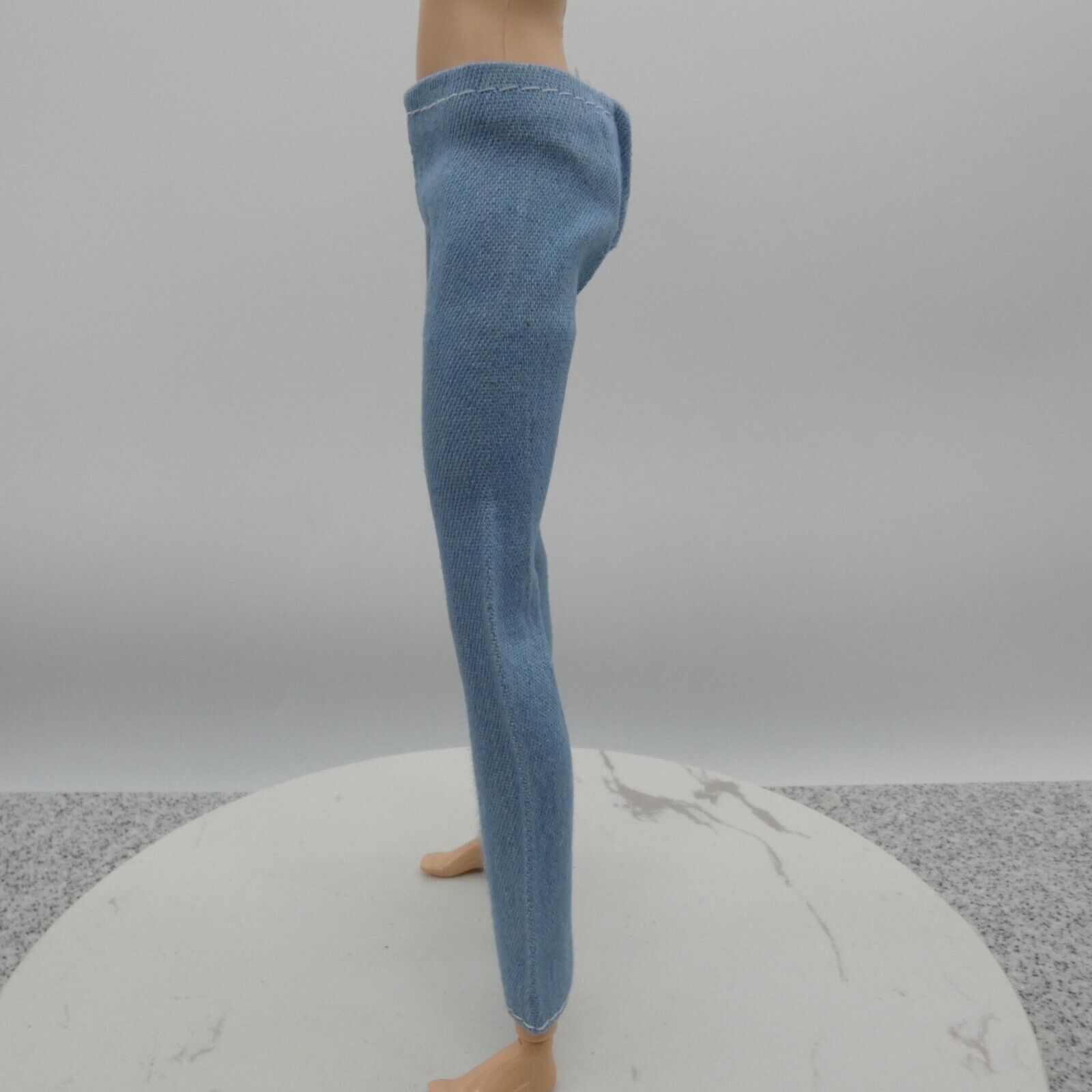 Barbie Doll Size Jeans Light Wash Blue Pants Wide Leg Mid Waist Flare Ankle