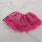 Barbie Doll Size Skirt Pink Tutu Pink Tulle Accent Elastic Waist Scalloped Hem