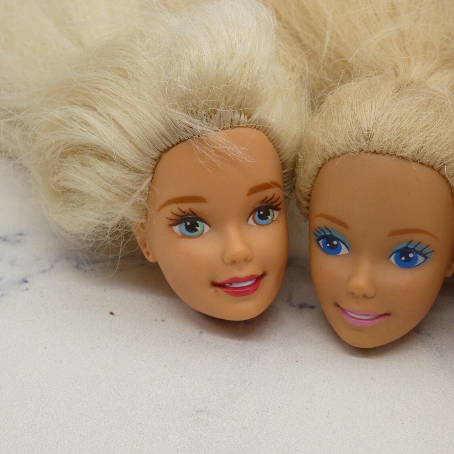 Barbie Doll Head Lot of 5 Heads SuperStar Long Blonde 80s 90s Mattel JY2