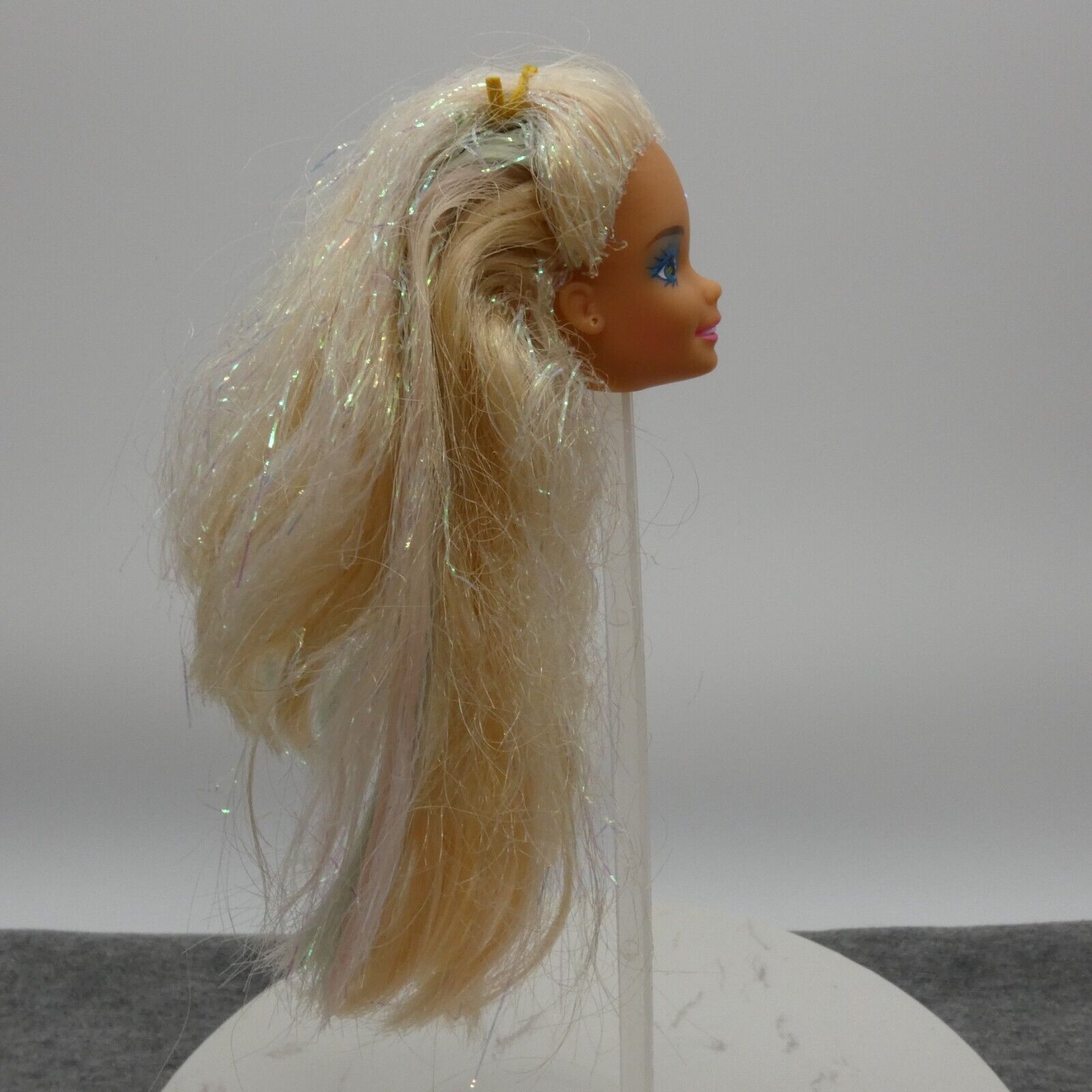 Barbie Mermaid Doll Head Only 1992 SuperStar Blonde Tinsel Hair 1434 Mattel