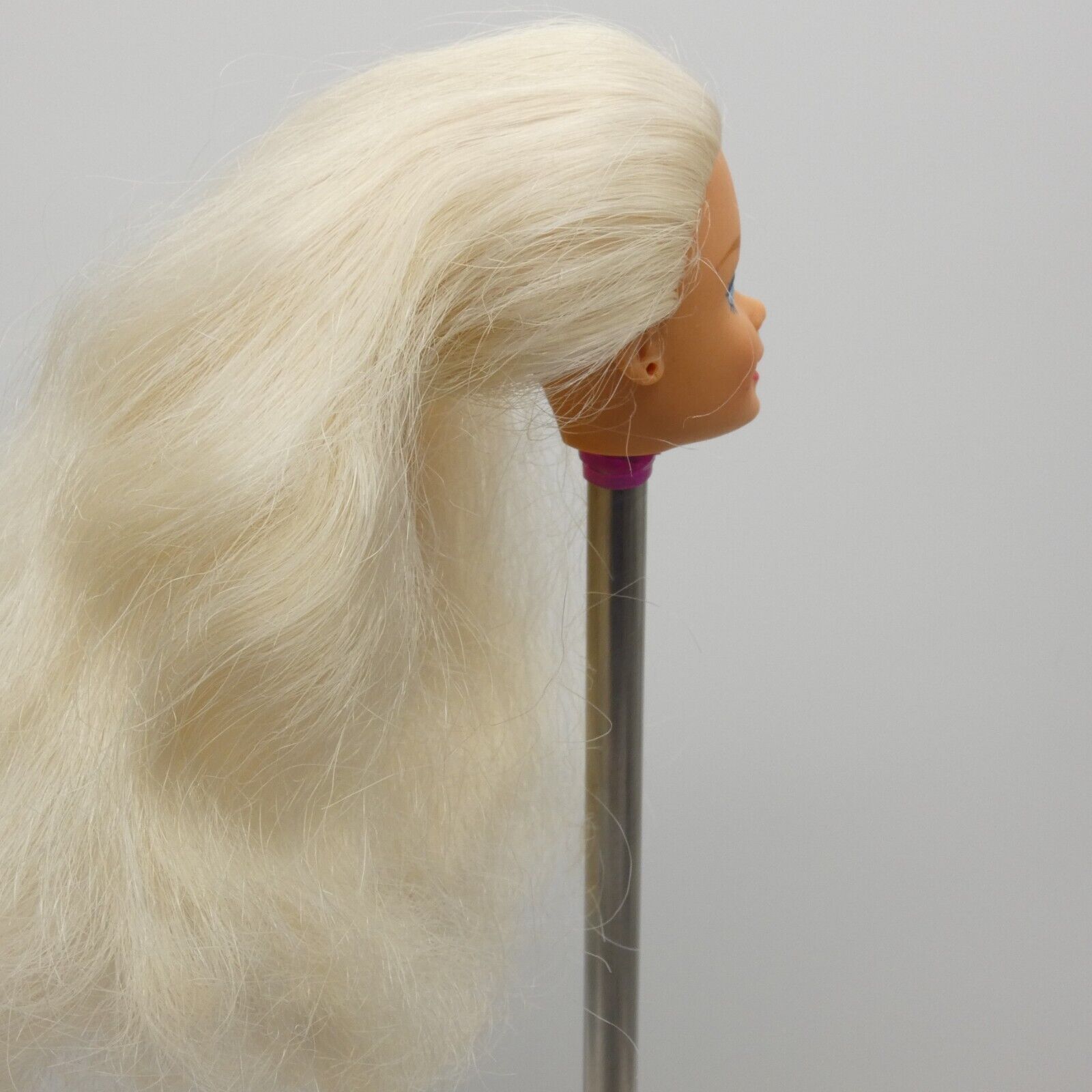 Barbie Doll SuperStar Face Curly Long Blonde Hair