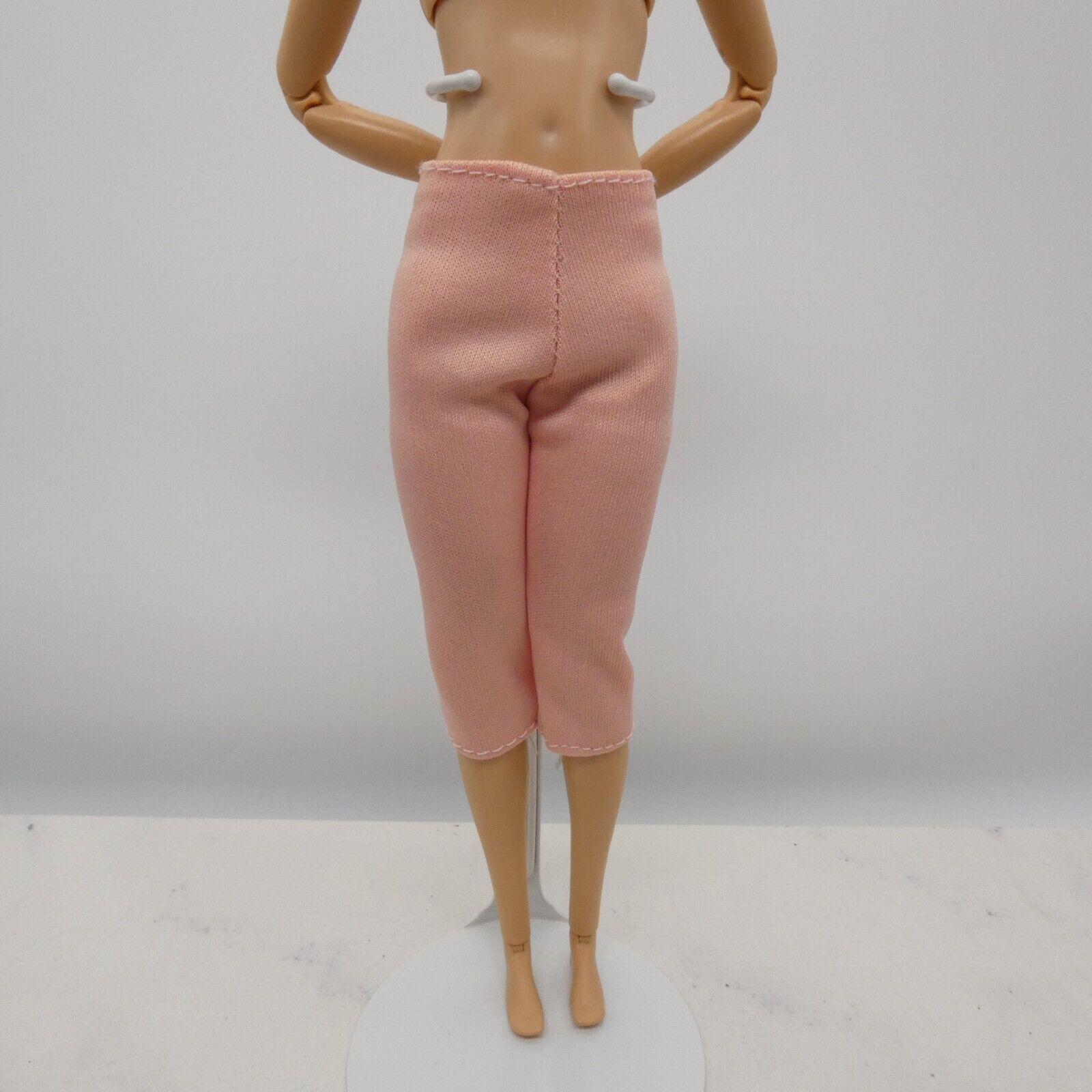 Barbie Doll Size Pants Pink Peach Colored Capri Leggings Fits Fashionistas