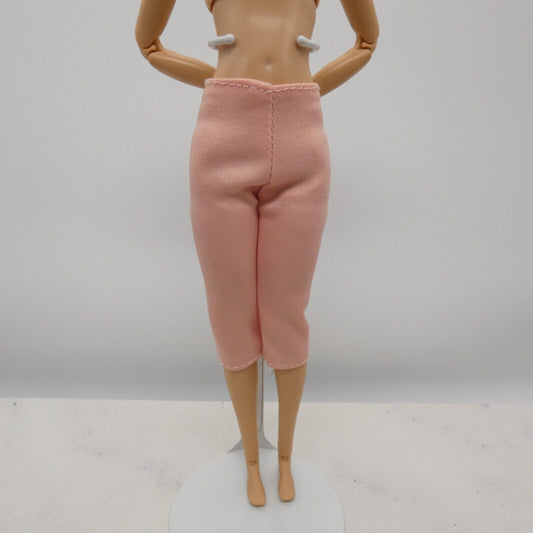 Barbie Doll Size Pants Pink Peach Colored Capri Leggings Fits Fashionistas