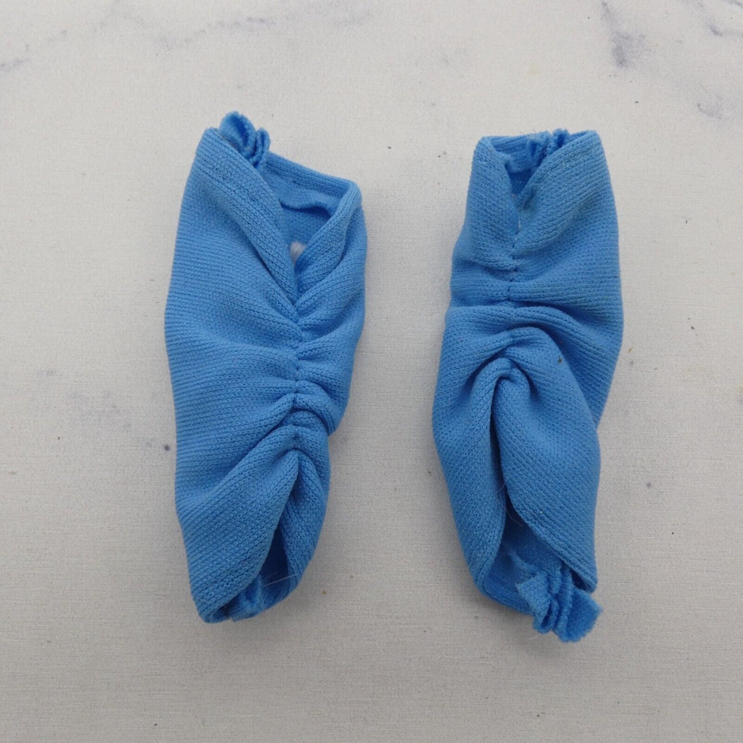 Barbie Doll Leg Warmers Pair Blue Scrunch Seam