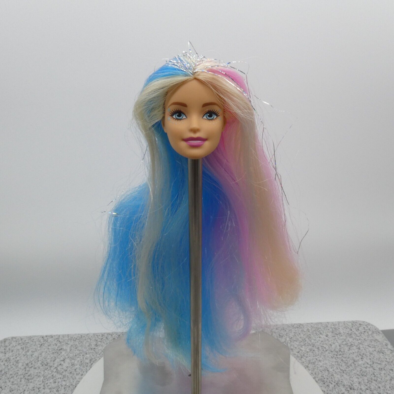 Barbie Fantasy Hair Doll Head Millie Face Pink Blue Blonde Hair 2020 GHN04 M03