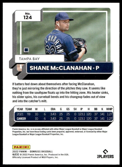 2022 Donruss #124 Shane McClanahan Near Mint