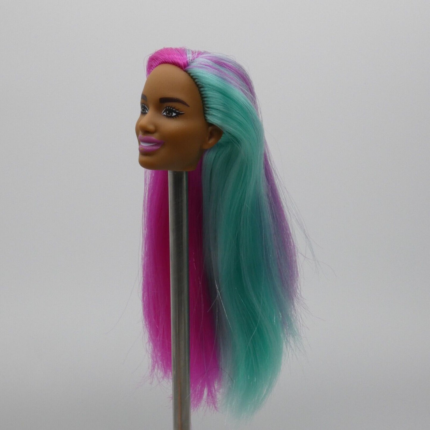 Barbie Albus Face Doll Head Only AA Dreamtopia Mermaid 2021 Pink Teal Hair