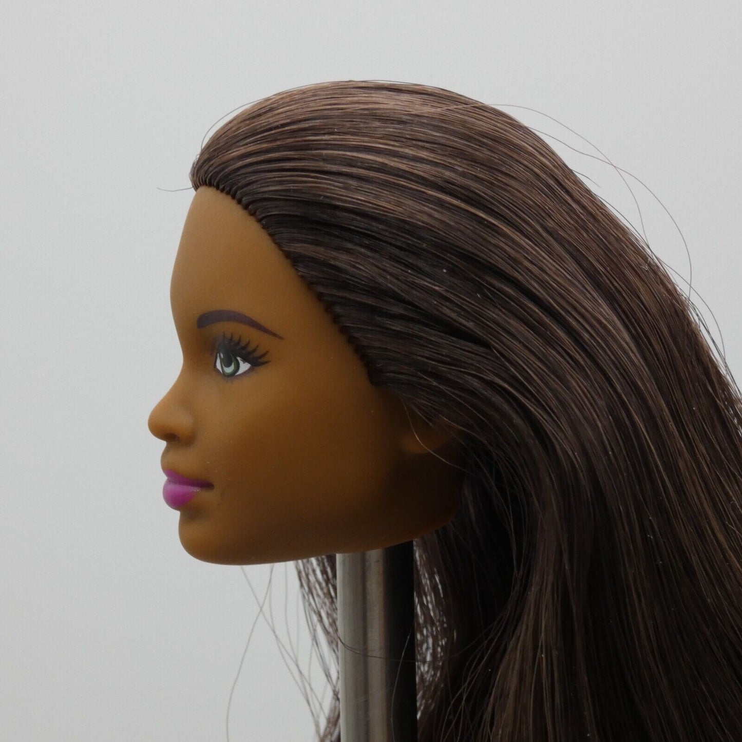 Barbie Mbili Grace Fashion Doll Head African American Medium Skin Green Eyes