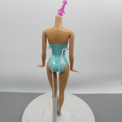 Barbie Doll Body Only 1999 Fashion Fever Straight Arms Turquoise Painted Suit