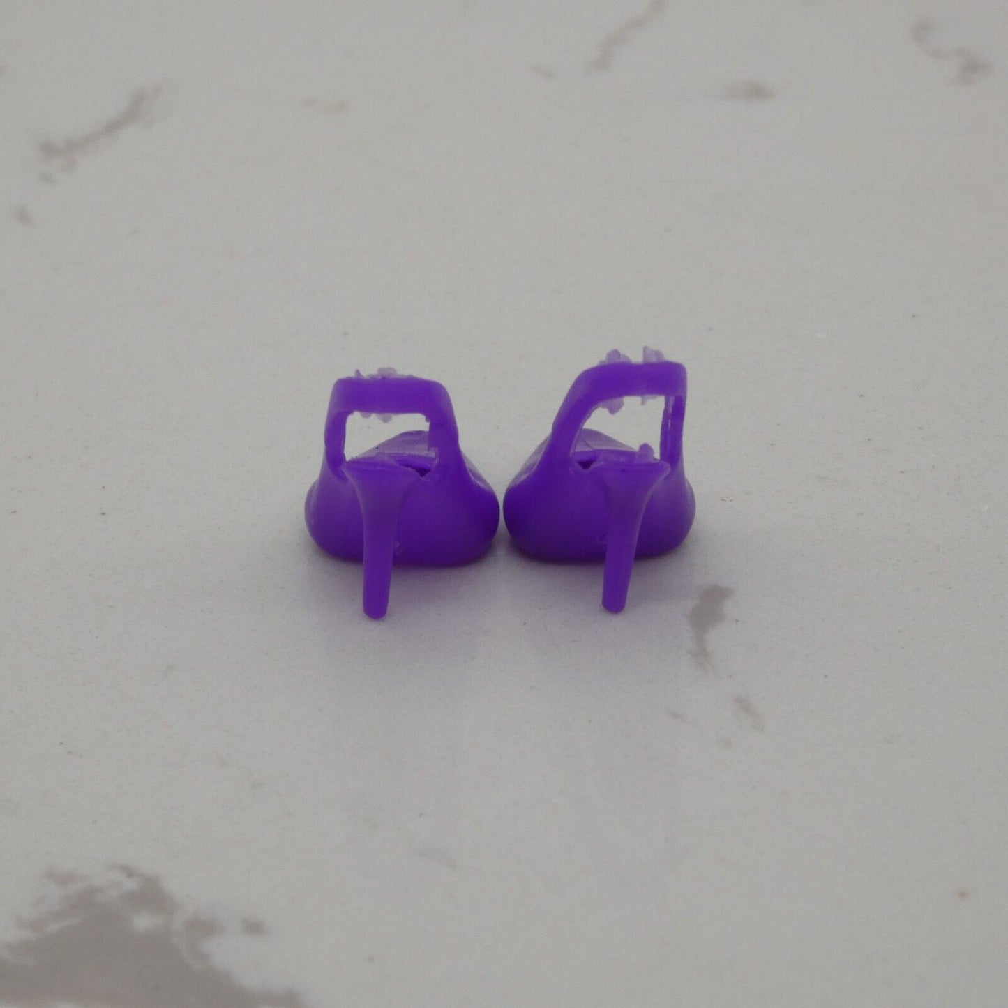 Barbie Doll Size Shoes High Heel Purple Closed Pointed Toe Fit Model Muse Clone