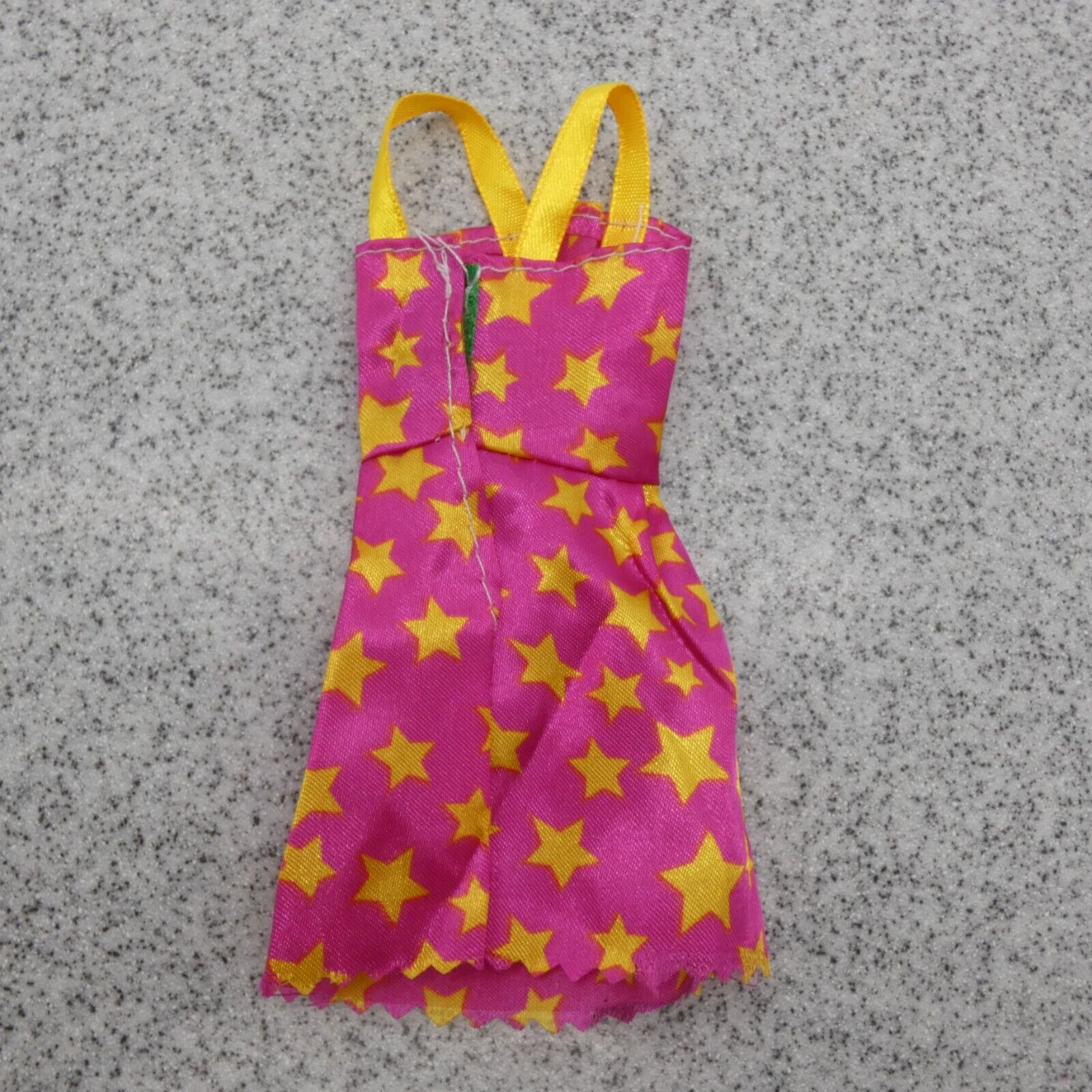 Barbie Doll Size Fashion Dress Pink Gold Stars Straps Tank Sleeveless Clone