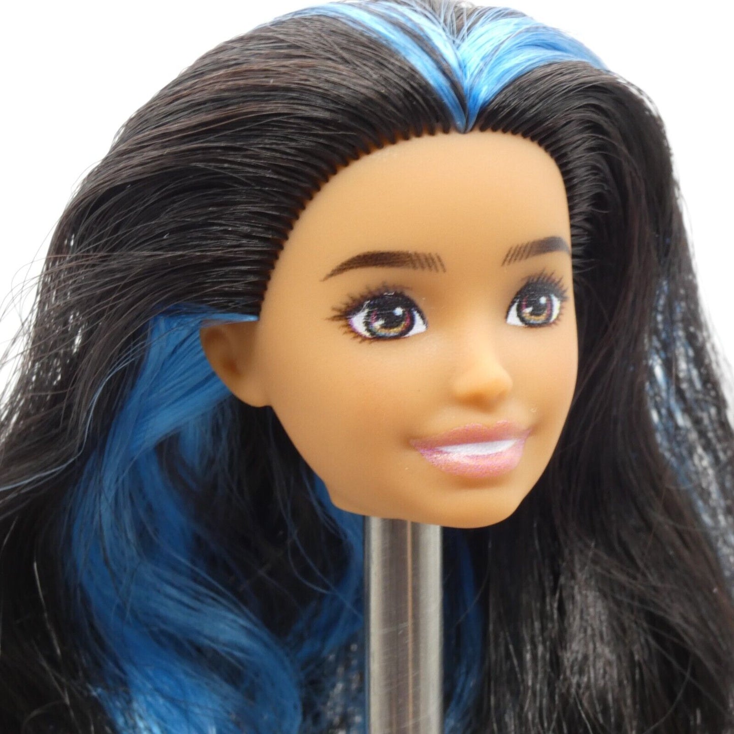 Barbie Skipper Babysitter Doll Head Black Blue Hair Hispanic 2022 Mattel HJY34