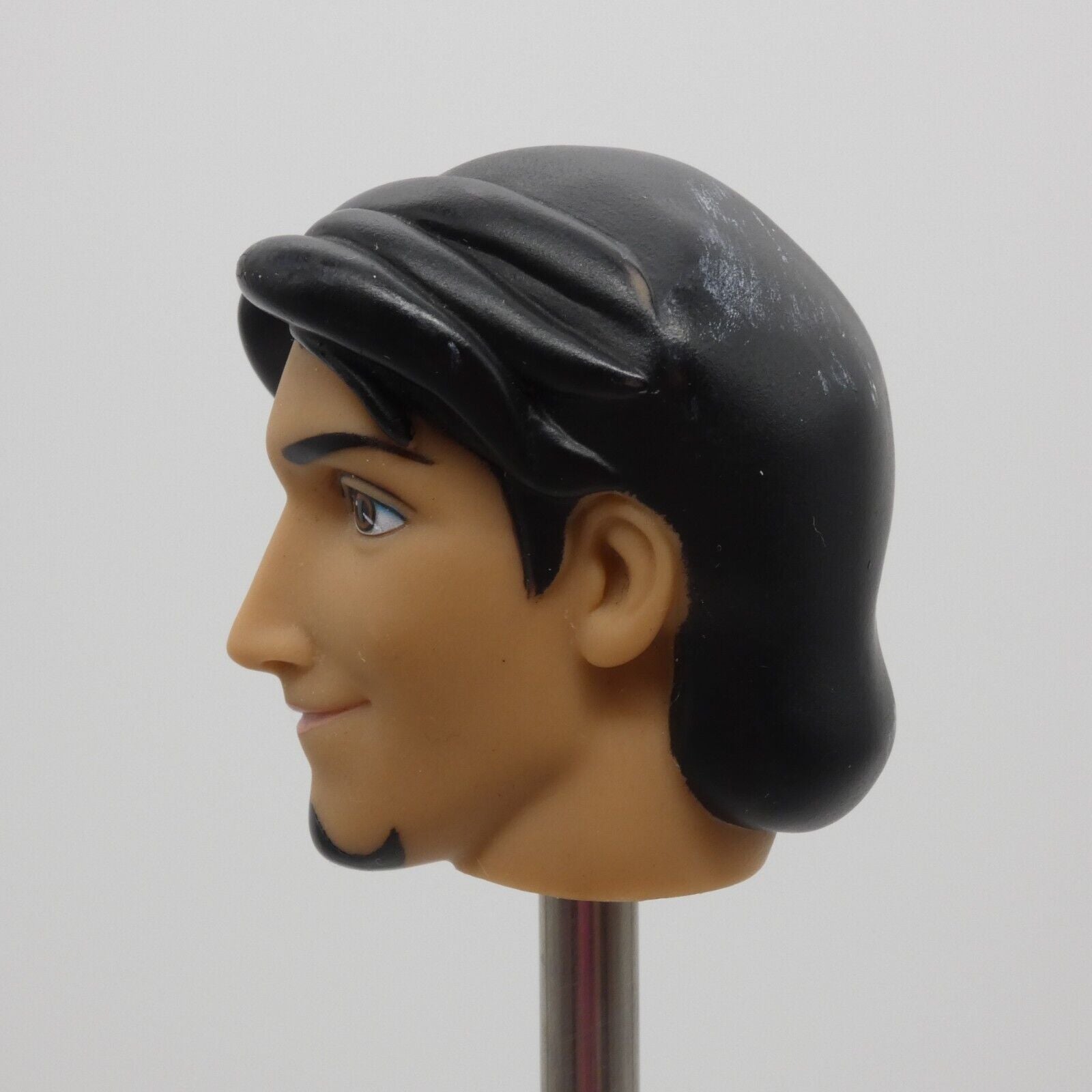 Disney Tangled Flynn Rider Eugene Doll Head Only Black Hair Smirk Goatee