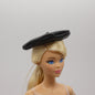 Zuru Mini Brands Fashions Doll Size Beret Hat Black Vinyl Pleather Like Series 3