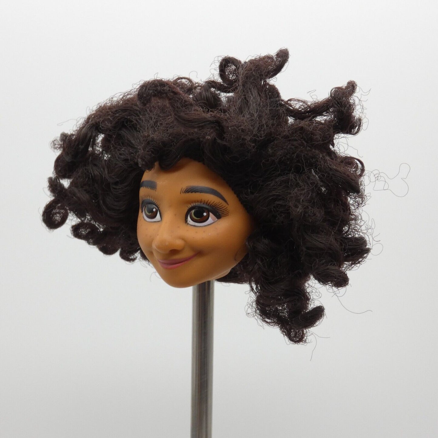 Disney Encanto Mirabel Doll Head Curly Brown Hair Freckles Smirk 11 Inch 21940