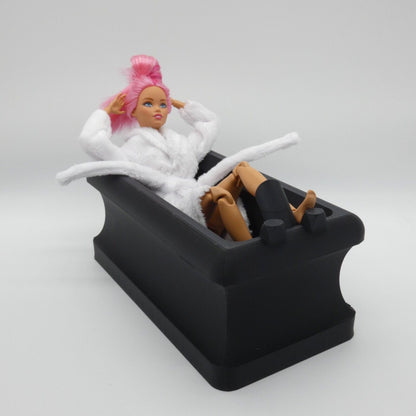 1/6 Scale Doll Furniture Bathtub Black 1:6 Barbie Integrity Toys Bratz Diorama