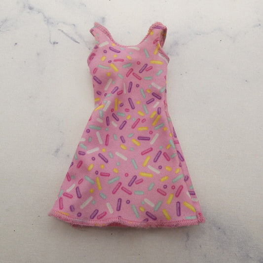 Skipper Babysitter Inc Doll Dress Pink Birthday Party Sprinkles Sleeveless Tank