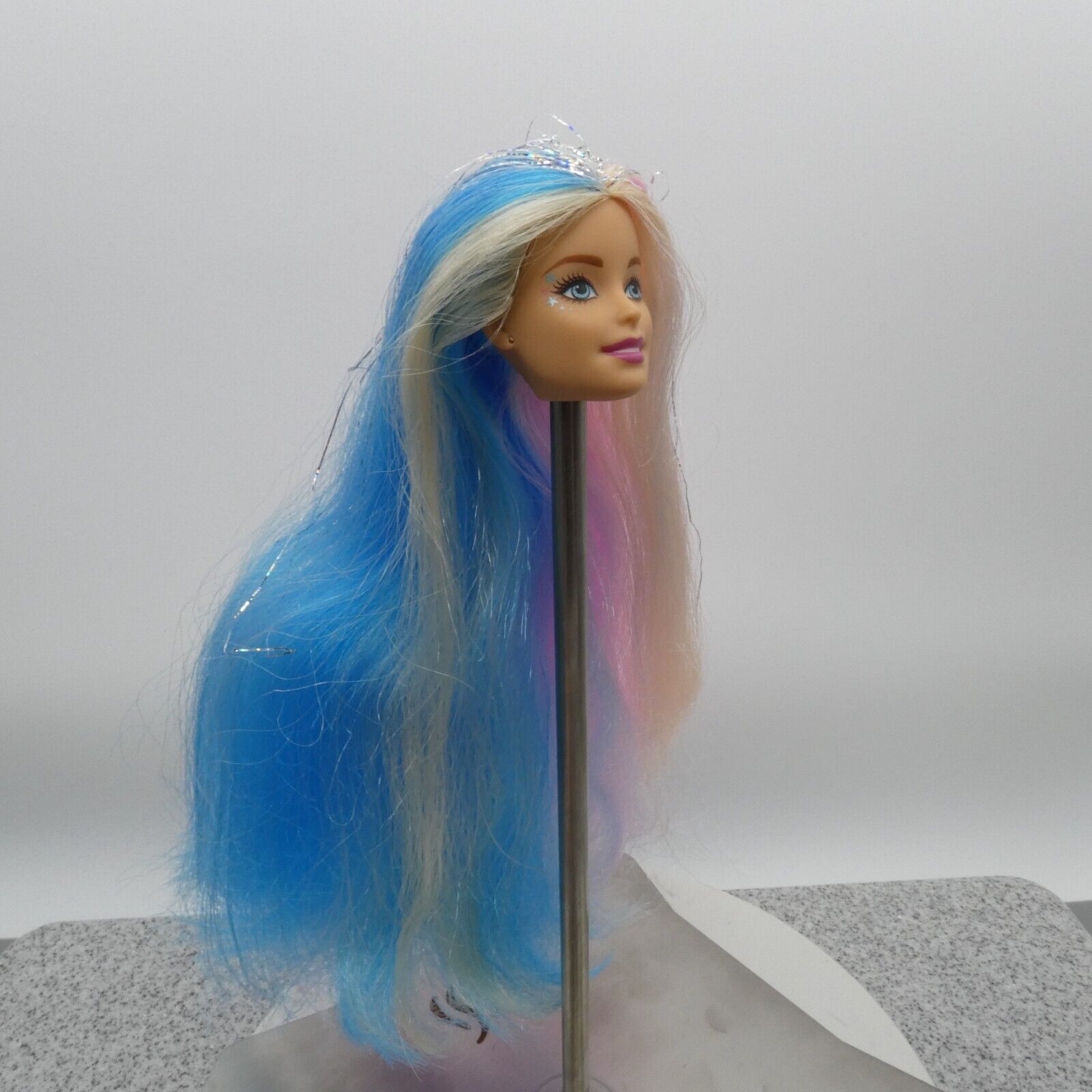 Barbie Fantasy Hair Doll Head Millie Face Pink Blue Blonde Hair 2020 GHN04 M03