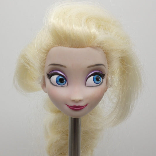 Disney Store London Frozen Queen Elsa Doll Head Braided Hair Side Glance 2013