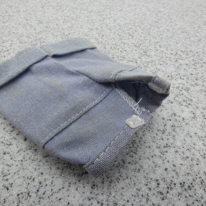 Barbie Doll Size Skirt Blue Jean Denim Like Light Wash Silver Dots Cuff Hem