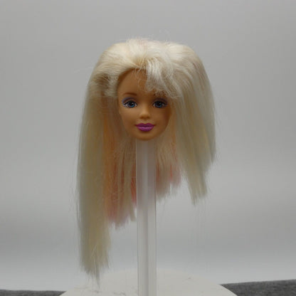 Barbie Mackie Face Doll Head Only Blonde Happenin Hair 1999 Mattel 22882