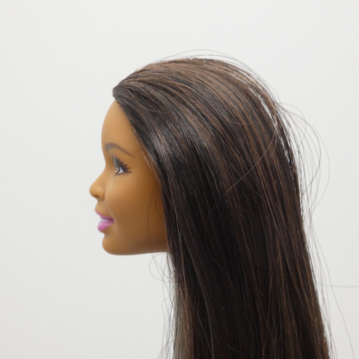 Barbie Glitter Hair Doll Head Nikki Face AA Medium Light Brown Skin 2015 CLG19